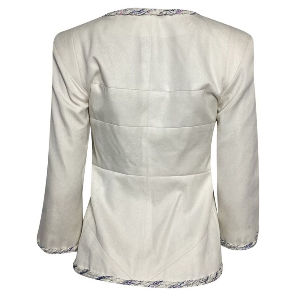 Chanel Evening Jacket in White Cotton - Picture 4 of 6